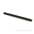 Conector de cabezal de clavija de 2,54 mm, doble fila, recto